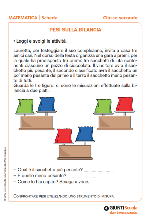 Pesi sulla bilancia | Giunti Scuola Pesi sulla bilancia | Giunti Scuola