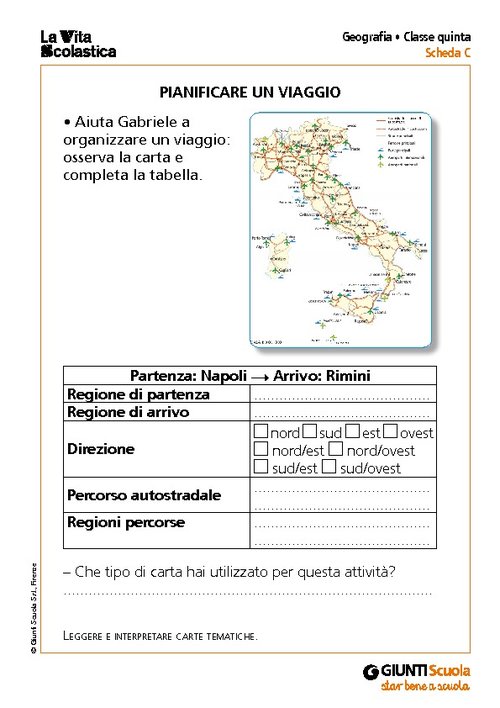 Pianificare un viaggio | Giunti Scuola Pianificare un viaggio | Giunti Scuola