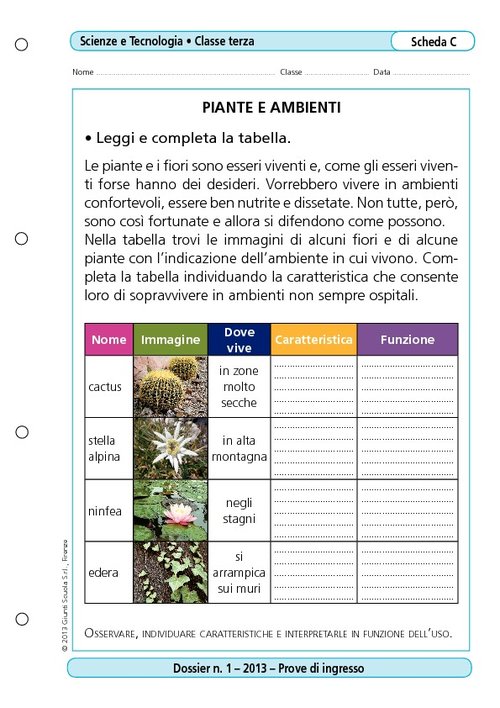 Piante e ambienti | Giunti Scuola Piante e ambienti | Giunti Scuola