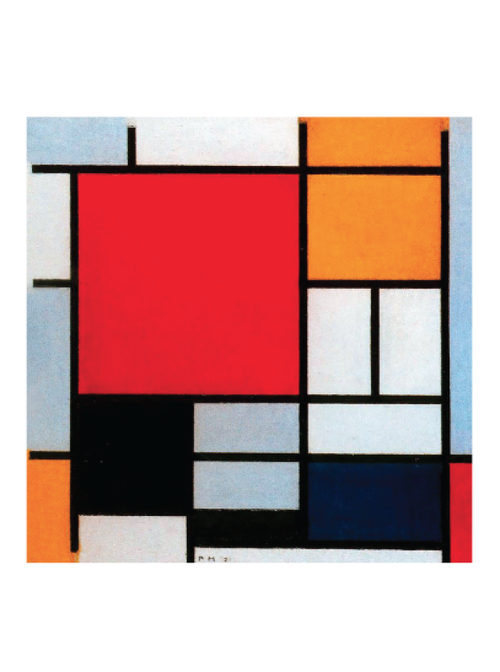 Piet Mondrian - Composizione con grande piano rosso, giallo, nero, grigio e blu | Giunti Scuola