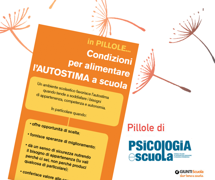 “Pillole” per cominciare bene - Alimentare l'autostima a scuola | Giunti Scuola “Pillole” per cominciare bene - Alimentare l'autostima a scuola | Giunti Scuola