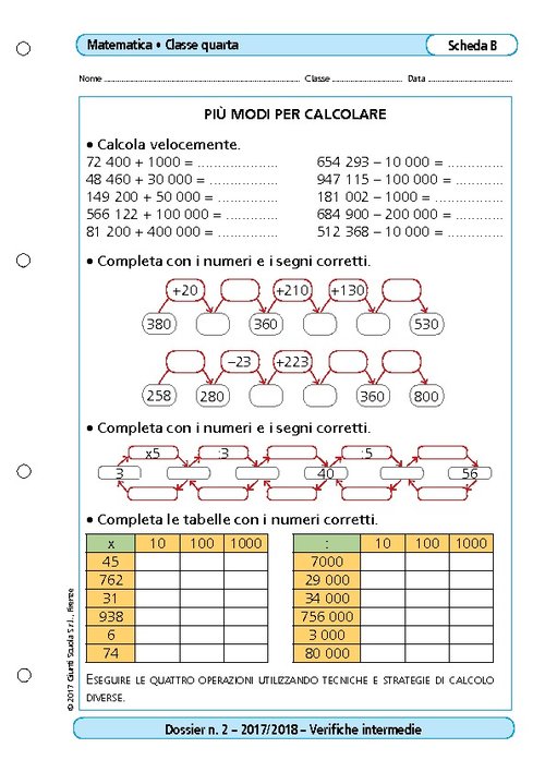 Più modi per calcolare | Giunti Scuola Più modi per calcolare | Giunti Scuola