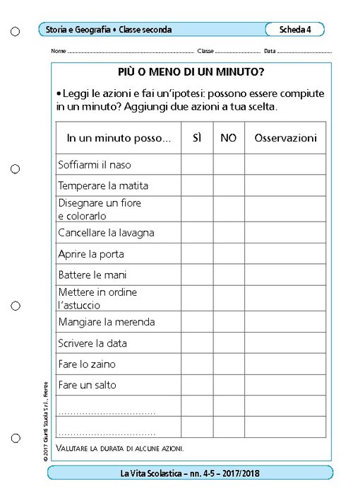 Più o meno di un minuto? | Giunti Scuola Più o meno di un minuto? | Giunti Scuola