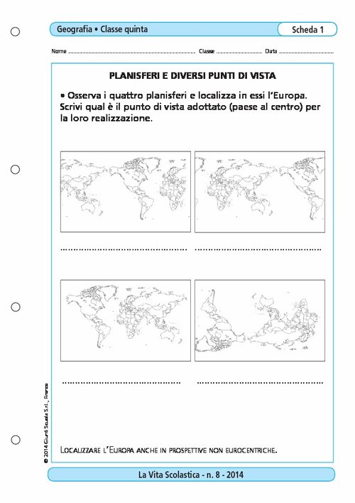 Planisferi e diversi punti di vista | Giunti Scuola Planisferi e diversi punti di vista | Giunti Scuola