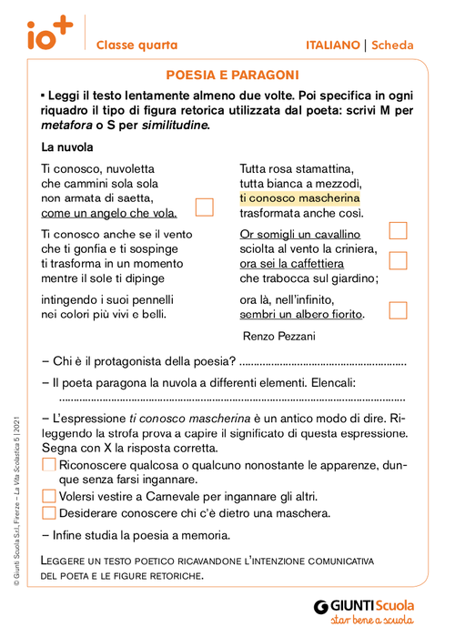 Poesia e paragoni | Giunti Scuola Poesia e paragoni | Giunti Scuola