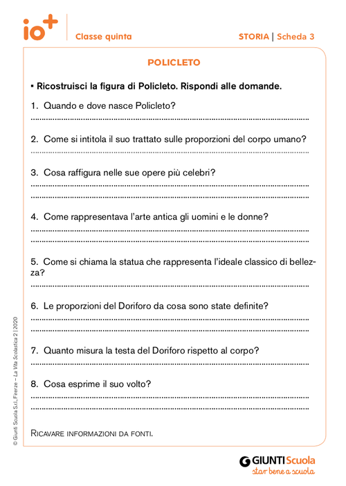 Policleto | Giunti Scuola Policleto | Giunti Scuola