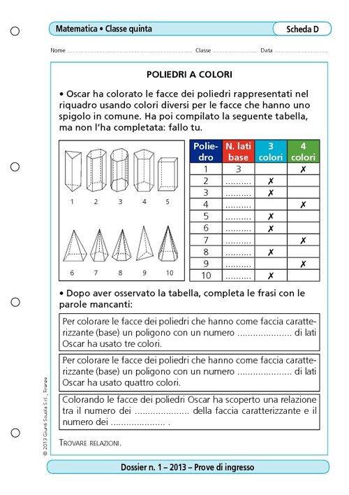 Poliedri a colori | Giunti Scuola Poliedri a colori | Giunti Scuola