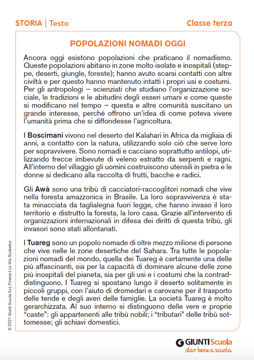 Popolazioni nomadi oggi | Giunti Scuola Popolazioni nomadi oggi | Giunti Scuola