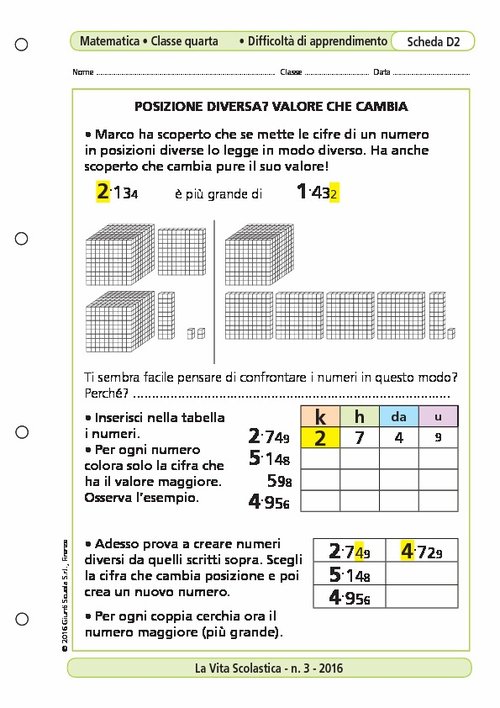 Posizione diversa? Valore che cambia | Giunti Scuola Posizione diversa? Valore che cambia | Giunti Scuola