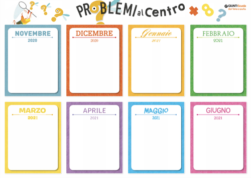 Poster calendario Problemi al centro | Giunti Scuola