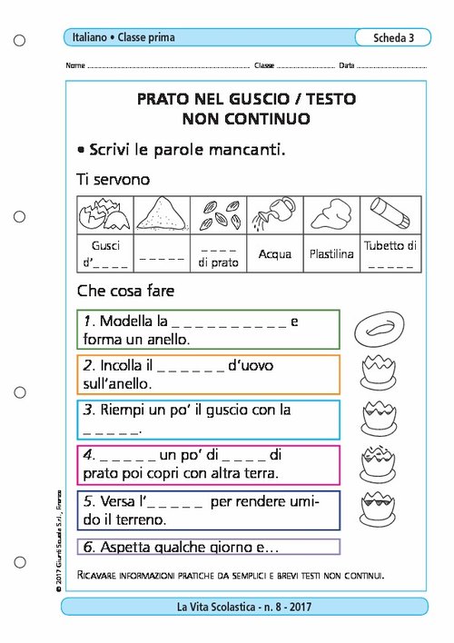 Prato nel guscio / testo non continuo | Giunti Scuola