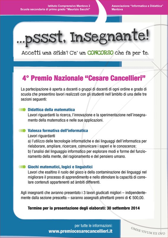 Premio "Cesare Cancellieri" | Giunti Scuola Premio "Cesare Cancellieri" | Giunti Scuola