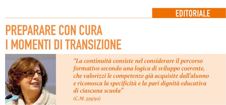 Preparare con cura i momenti di transizione | Giunti Scuola Preparare con cura i momenti di transizione | Giunti Scuola