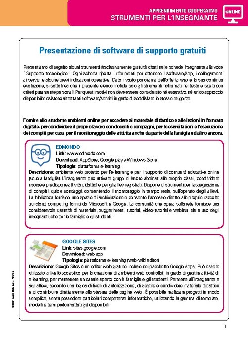 Presentazione di software di supporto gratuiti | Giunti Scuola Presentazione di software di supporto gratuiti | Giunti Scuola