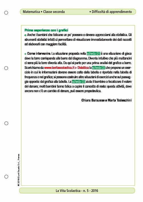 Prime esperienze con i grafici | Giunti Scuola