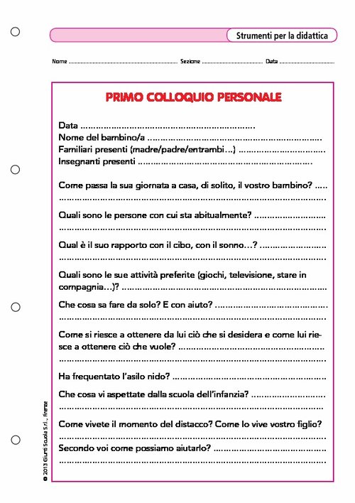 Primo colloquio personale | Giunti Scuola Primo colloquio personale | Giunti Scuola