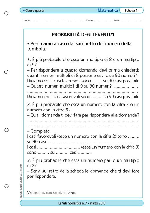 Probabilità degli eventi/1 | Giunti Scuola