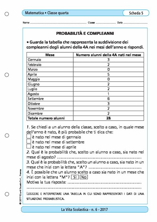 Probabilità e compleanni | Giunti Scuola Probabilità e compleanni | Giunti Scuola