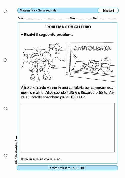 Problema con gli euro | Giunti Scuola Problema con gli euro | Giunti Scuola