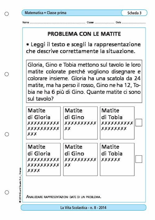 Problema con le matite | Giunti Scuola
