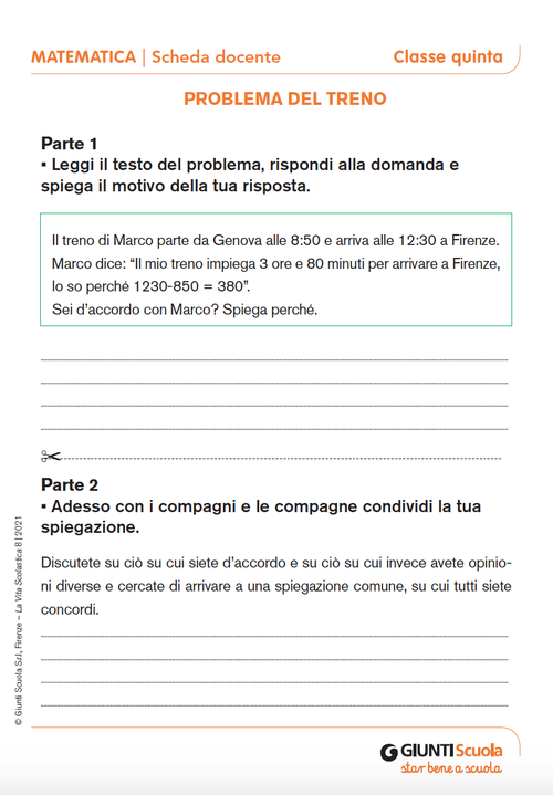 Problema del treno | Giunti Scuola Problema del treno | Giunti Scuola
