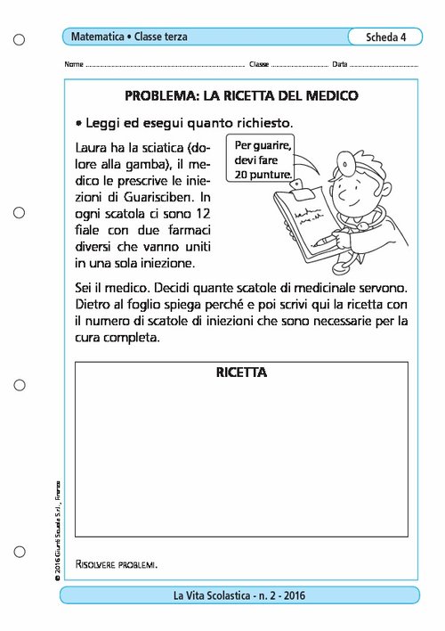 Problema: la ricetta del medico | Giunti Scuola