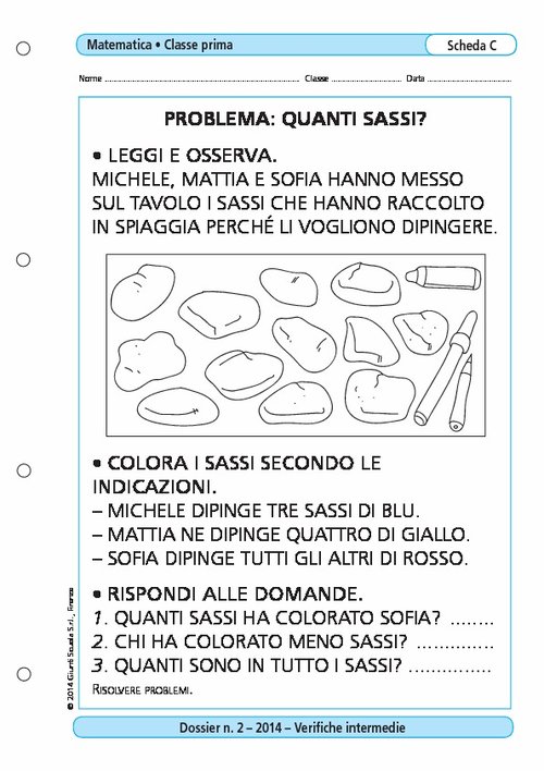 Problema: quanti sassi? | Giunti Scuola Problema: quanti sassi? | Giunti Scuola