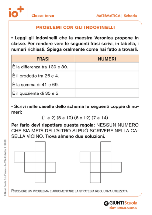 Problemi con gli indovinelli | Giunti Scuola Problemi con gli indovinelli | Giunti Scuola