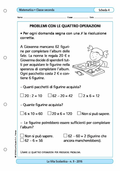Problemi con le quattro operazioni | Giunti Scuola Problemi con le quattro operazioni | Giunti Scuola