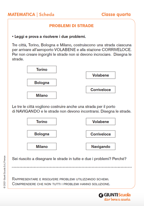 Problemi di strade | Giunti Scuola Problemi di strade | Giunti Scuola