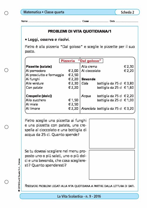 Problemi di vita quotidiana/1 | Giunti Scuola Problemi di vita quotidiana/1 | Giunti Scuola