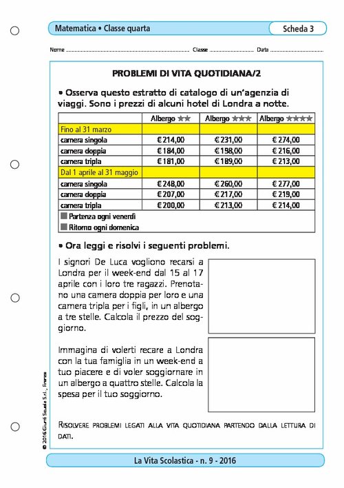 Problemi di vita quotidiana/2 | Giunti Scuola Problemi di vita quotidiana/2 | Giunti Scuola