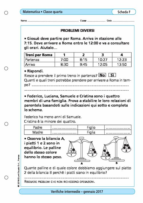 Problemi diversi | Giunti Scuola Problemi diversi | Giunti Scuola