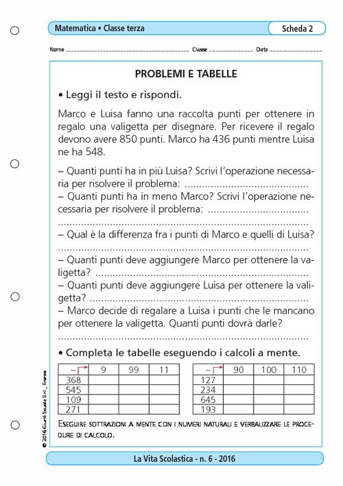 Problemi e tabelle | Giunti Scuola Problemi e tabelle | Giunti Scuola