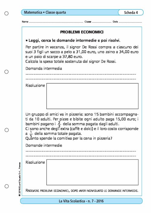 Problemi economici | Giunti Scuola Problemi economici | Giunti Scuola