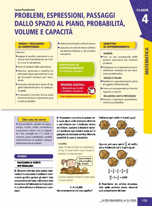 Problemi, espressioni, passaggi dallo spazio al piano, probabilità, volume e capacità | Giunti Scuola Problemi, espressioni, passaggi dallo spazio al piano, probabilità, volume e capacità | Giunti Scuola
