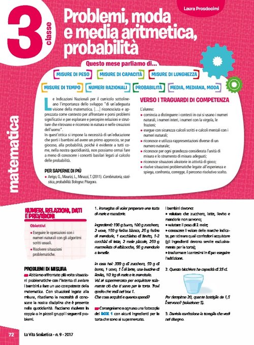 Problemi, moda e media aritmetica, probabilità | Giunti Scuola Problemi, moda e media aritmetica, probabilità | Giunti Scuola