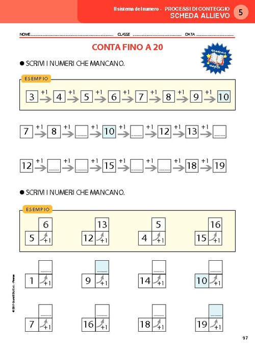 Processi di conteggio | Giunti Scuola Processi di conteggio | Giunti Scuola
