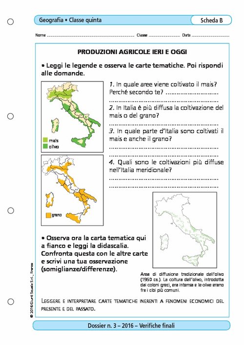 Produzioni agricole ieri e oggi | Giunti Scuola Produzioni agricole ieri e oggi | Giunti Scuola