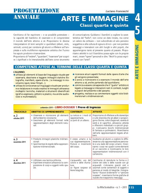 Progettazione annuale: Arte e immagine, classi 4-5 | Giunti Scuola Progettazione annuale: Arte e immagine, classi 4-5 | Giunti Scuola
