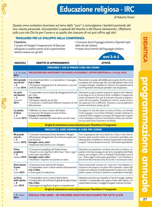 Progettazione annuale: Educazione religiosa | Giunti Scuola Progettazione annuale: Educazione religiosa | Giunti Scuola