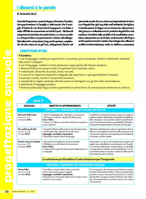 Progettazione annuale: I discorsi e le parole | Giunti Scuola Progettazione annuale: I discorsi e le parole | Giunti Scuola