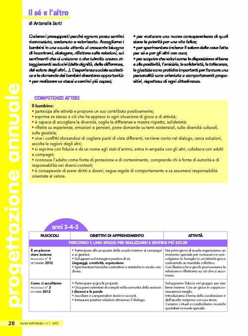 Progettazione annuale: Il sé e l'altro | Giunti Scuola Progettazione annuale: Il sé e l'altro | Giunti Scuola
