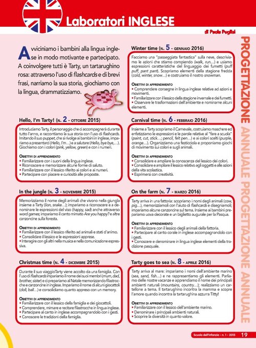 Progettazione annuale: Laboratori di Inglese (Pdf) | Giunti Scuola Progettazione annuale: Laboratori di Inglese (Pdf) | Giunti Scuola