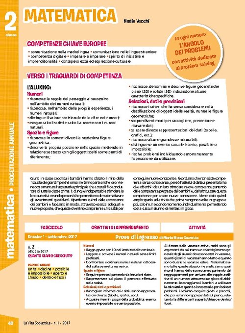 Progettazione annuale: Matematica, classe 2 (Pdf) | Giunti Scuola Progettazione annuale: Matematica, classe 2 (Pdf) | Giunti Scuola