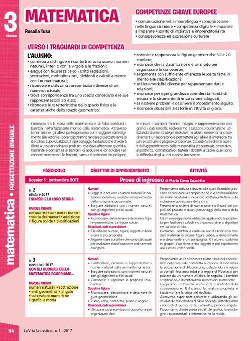 Progettazione annuale: Matematica, classe 3 (Pdf) | Giunti Scuola Progettazione annuale: Matematica, classe 3 (Pdf) | Giunti Scuola