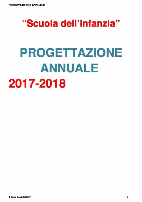 Progettazione annuale: Piccoli e piccolissimi (Doc) | Giunti Scuola Progettazione annuale: Piccoli e piccolissimi (Doc) | Giunti Scuola