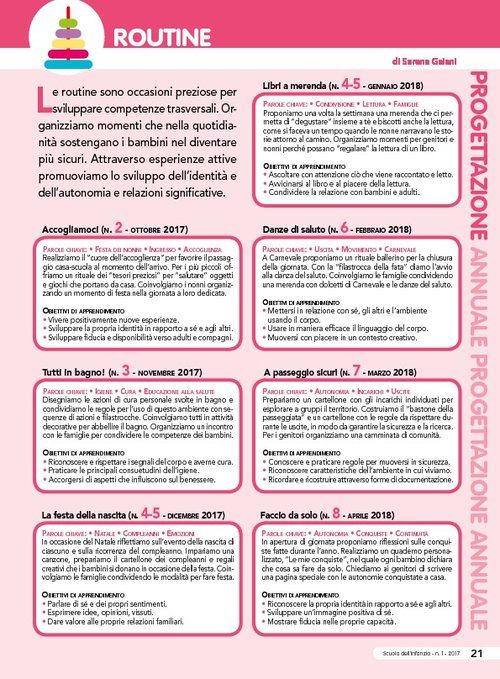 Progettazione annuale: Routine (Pdf) | Giunti Scuola Progettazione annuale: Routine (Pdf) | Giunti Scuola