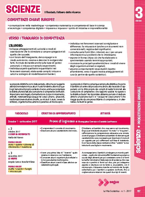 Progettazione annuale: Scienze, classe 3 (Pdf) | Giunti Scuola Progettazione annuale: Scienze, classe 3 (Pdf) | Giunti Scuola