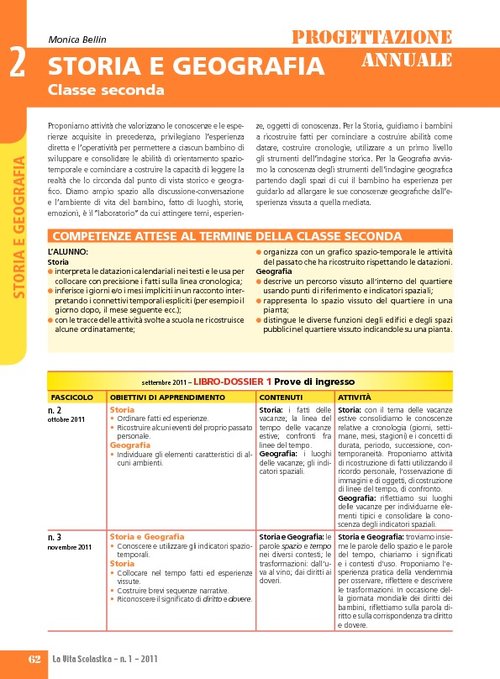 Progettazione annuale: Storia e Geografia, classe 2 | Giunti Scuola Progettazione annuale: Storia e Geografia, classe 2 | Giunti Scuola